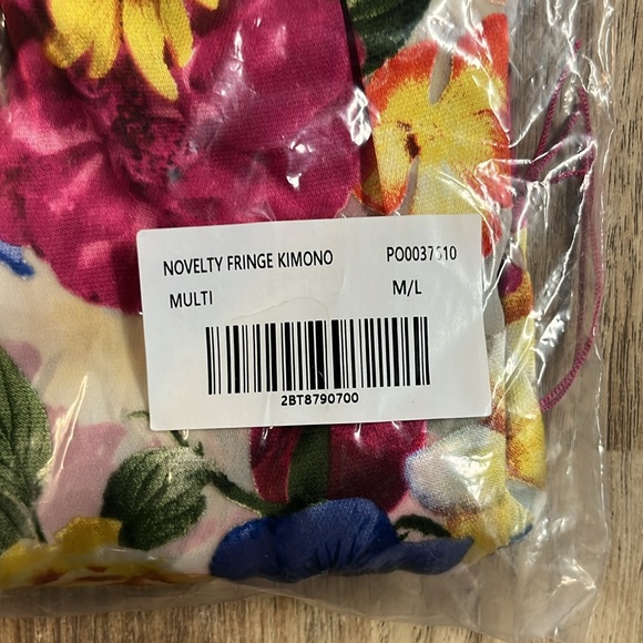 Boston Proper Novelty Fringe Kimono NEW - Picture 4 of 10